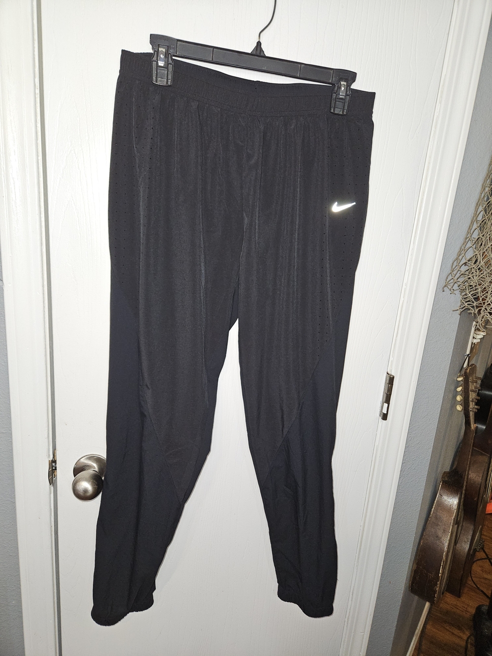 Nike Black Womens's Athletic Track Pants Lightweight Dri-Fit